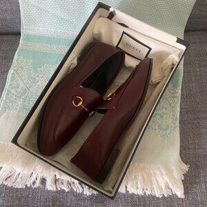 Brand New Gucci GG Leather Loafers in Vintage Bordeaux